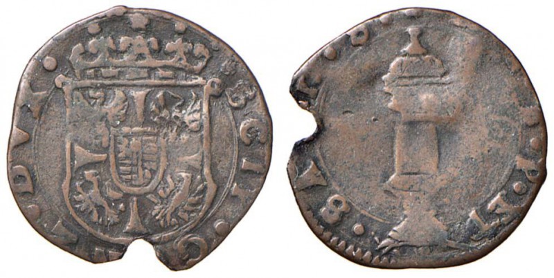 BOZZOLO Scipione (1613-1670) Soldo - MIR 85 CU (g 1,55) Appiccagnolo divelto
qB...