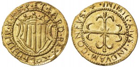 CAGLIARI Filippo V (1700-1719) Scudo d’oro 1702 - MIR 93/2 AU (g 3,18)
qFDC