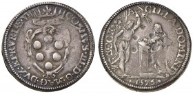 FIRENZE Cosimo III (1670-1723) Giulio 1676 - MIR 336/4 AG (g 3,00) Colpi nel campo del R/ 
BB+