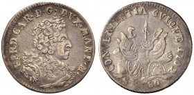 MANTOVA Ferdinando Carlo (1669-1707) 80 Soldi 1702 - MIR 736/2 AG (g 6,61)
BB
