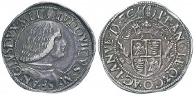MILANO Ludovico Maria Sforza (1494-1500) Testone - Crippa 2; R.M. 5 AG (g 9,69) R Bella patina 
BB/BB+