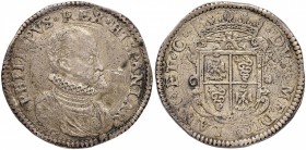 MILANO Filippo II (1554-1598) Ducatone 159 ? - cfr. Crippa 308 AG (g 31,82) Poroso. Ex collezione Huntington, 18225
BB