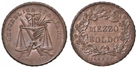 MILANO Repubblica italiana (1802-1805) Progetto del mezzo soldo 1804 A. III - Crippa 20; P.P. 462 CU (g 5,06) RR
FDC