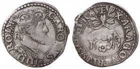 NAPOLI Carlo V (1516-1554) Carlino sigla R - MIR 148/2 AG (g 3,00)
qBB