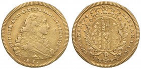 NAPOLI Ferdinando IV (1759-1799) 6 Ducati 1774 - Magliocca 208 AU (g 8,80) Minimi graffi di conio al D/
BB+