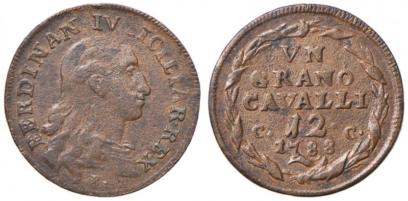 NAPOLI Ferdinando IV (1759-1799) Grano 1788 - Magliocca 311 CU (g 6,68) R Poroso...