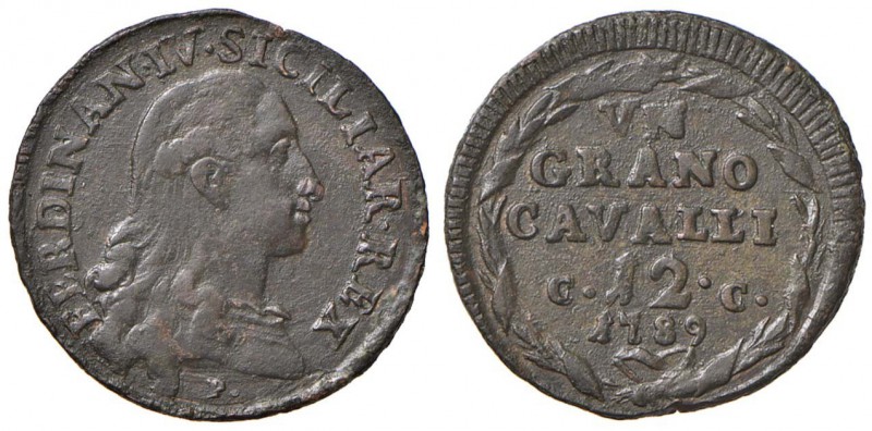 NAPOLI Ferdinando IV (1759-1799) Grano 1789 - Magliocca 312 CU (g 5,17)
BB/BB+