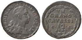 NAPOLI Ferdinando IV (1759-1799) Grano 1789 - Magliocca 312 CU (g 5,17)
BB/BB+