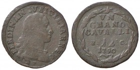 NAPOLI Ferdinando IV (1759-1799) Grano 1790 R C - Magliocca 314 CU (g 5,40) RR Piccole corrosioni
qBB