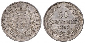 SAN MARINO 50 Centesimi 1898 - AG (g 2,51)
qSPL