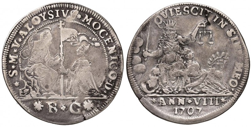 VENEZIA Alvise II Mocenigo (1700-1709) Osella 1707 A. VIII - Pa. 190 AG (g 9,43)...