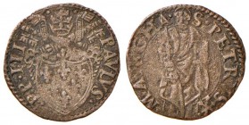 Paolo III (1534-1549) Ancona - Quattrino - Munt. 84 MI (g 0,67) Poroso 
MB