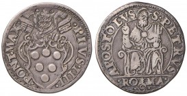 Pio IV (1559-1565) Testone - Munt. 1 AG (g 9,31) 
MB