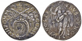 Gregorio XIII (1572-1585) Ancona - Testone giglio in cimasa - cfr. Munt. 211 AG (g 9,40)
BB+