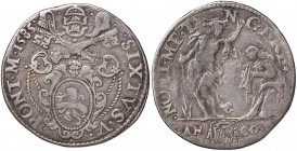 Sisto V (1585-1590) Ancona - Testone 1585 - Munt. 76 AG (g 9,33) 
BB