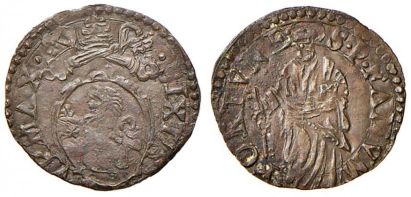 Sisto V (1585-1590) Fano - Quattrino - Munt. 116 CU (g 0,69) 
SPL