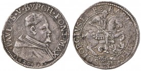 Paolo V (1605-1621) Ferrara - Testone 1620 - Munt. 214 AG (g 9,21) Poroso
MB