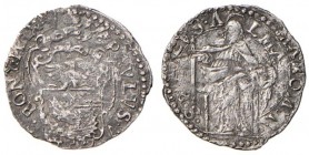 Paolo V (1605-1621) 1/2 Grosso - Munt. 118 AG (g 0,82) Poroso 
BB