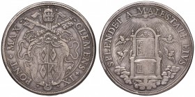 Clemente IX (1667-1669) Piastra - Munt. 4 AG (g 31,68) RR 
MB+