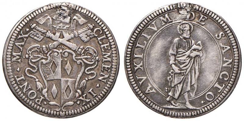 Clemente IX (1667-1669) Giulio - Munt. 8 AG (g 3,00) Traccia d’appiccagnolo
BB...