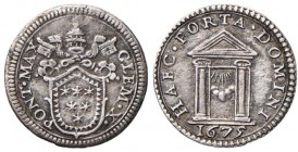 Clemente X (1670-1676) 1/2 Grosso 1675 Giubileo - Munt. 46 AG (g 0,63) 
BB/BB+