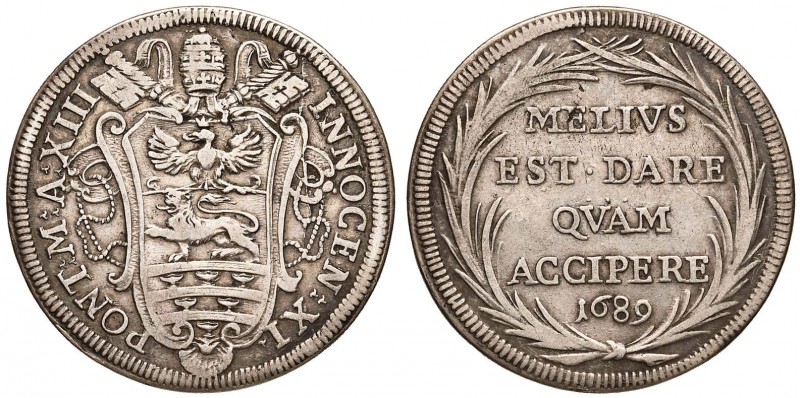 Innocenzo XI (1676-1689) Testone 1689 A. XIII - Munt. 115 AG (g 9,00)
BB