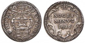 Innocenzo XI (1676-1689) Grosso 1686 - Munt. 177 D/-178 R/ AG (g 1,68)
BB