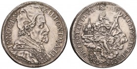 Innocenzo XII (1691-1700) Mezza piastra A. II - Munt. 27 AG (g 15,91) RR Foro otturato
BB