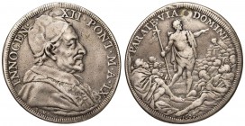 Innocenzo XII (1691-1700) Mezza piastra 1699 A. IX - Munt. 36 AG (g 15,56) Foro otturato 
MB