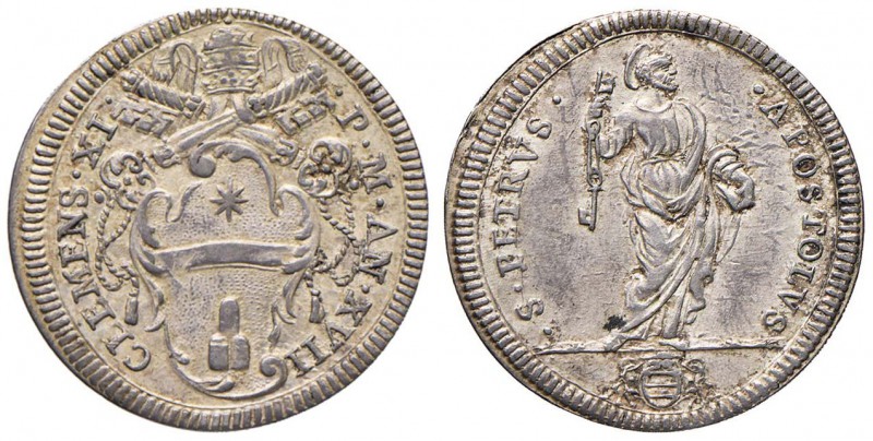 Clemente XI (1700-1721) Giulio A. XVII - Munt. 114 AG (g 3,00)
BB+