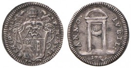 Benedetto XIII (1724-1730) Mezzo grosso 1725 A. II Porta Santa - Munt. 20 AG (g 0,74) RR 
BB