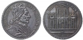 Clemente XII (1730-1740) Mezza piastra 1736 A. VII - Munt. 19 AG (g 14,65) Graffi di conio al D/ e al R/ ma bell’esemplare dalla delicata patina. Con ...