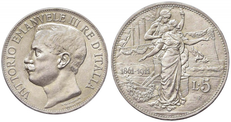 Vittorio Emanuele III (1900-1946) 5 Lire 1911 - Nomisma 1129; Pag. 707 AG R Mini...