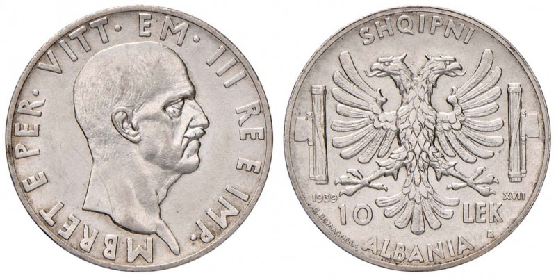 Vittorio Emanuele III (1900-1946) Albania - 10 Lek 1939 A. XVII - Nomisma 1447 A...