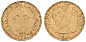 COLOMBIA 2,50 Pesos 1913 - Fr. 111 AU (g 4,00)
BB