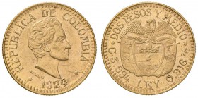 COLOMBIA 2,50 Pesos 1924 - Fr. 114 AU (g 4,00)
SPL