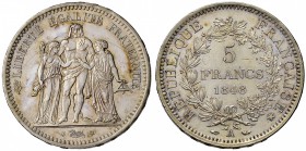 FRANCIA Seconda Repubblica (1848-1852) 5 Franchi 1848 A - Gad. 683 AG (g 25,09) Minimi colpetti al bordo e graffietti
qFDC