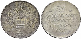 GERMANIA Amburgo 32 Shillings 1808 - AKS 12 AG (g 18,16) 
qSPL