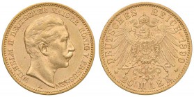 GERMANIA Wilhelm II (1888-1918) 20 Marchi 1890 A - Fr. 3831 AU (g 8,00) 
BB/BB+