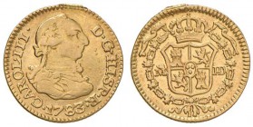 SPAGNA Carlo III (1759-1788) Mezzo escudo 1783 - Fr. 290 AU (g 1,70) Traccia d’appiccagnolo
MB