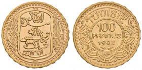 TUNISIA 100 Franchi 1932 - Fr. 14 AU (g 6,56)
qFDC