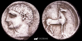 Hispania Silver 1/2 Shekel 3.55 g. 16 mm. Military mobile mint 218-210 B.C. Good very fine