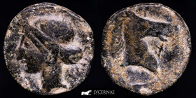 Cartagonova, Hispania Bronze calco 7,48 g, 19 mm. military mint 220-210 B.C. gVF
