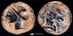 Cartagonova, Hispania Bronze calco 6,54 g, 21 mm. military mint 220-210 B.C. gVF