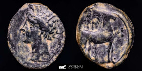 Carthaginians Bronze 1/2 Calco 2,64 g. 17 mm. Military mint 212-208 BC gVF