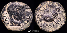 Castulo Bronze Semis 7.50 g, 23 mm Linares (Jaén) 100-50 B.C. Good very fine
