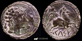 Celsa Bronze As 13,54 g., 29 mm. Celsa (Velilla del Ebro, Zaragoza) 100 - 50 B.C. Choice fine