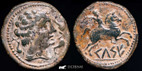 Celsa Bronze As 15,59 g. 30 mm. Celsa (Velilla del Ebro, Zaragoza) 100 - 50 B.C. Choice fine