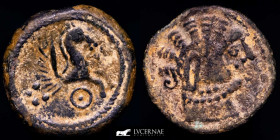 Cueliocos (Celtiberia) bronze Quadrans 3,50 g., 17 mm. Ebro river sources 120-80 B.C. Good very fine