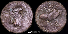 Ancient Hispania Halos Bronze As 13,00 g., 28 mm. Osuna, Seville 50 B.C. gVF